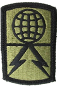 1108th Signal Brigade OCP Scorpion Shoulder Patch With Velcro
